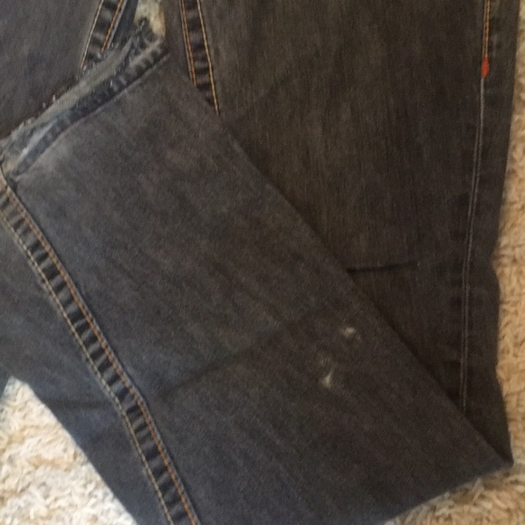 True Religion Flare Bottom Faded Black Denim Jeans - Picture 5 of 8